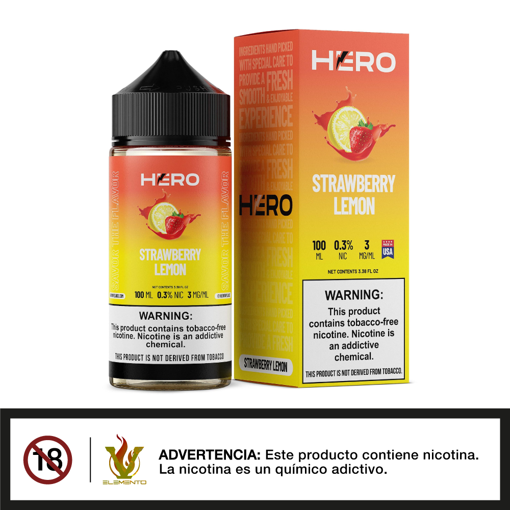 HERO - Strawberry Lemon 100ml - Quinto Elemento Vap