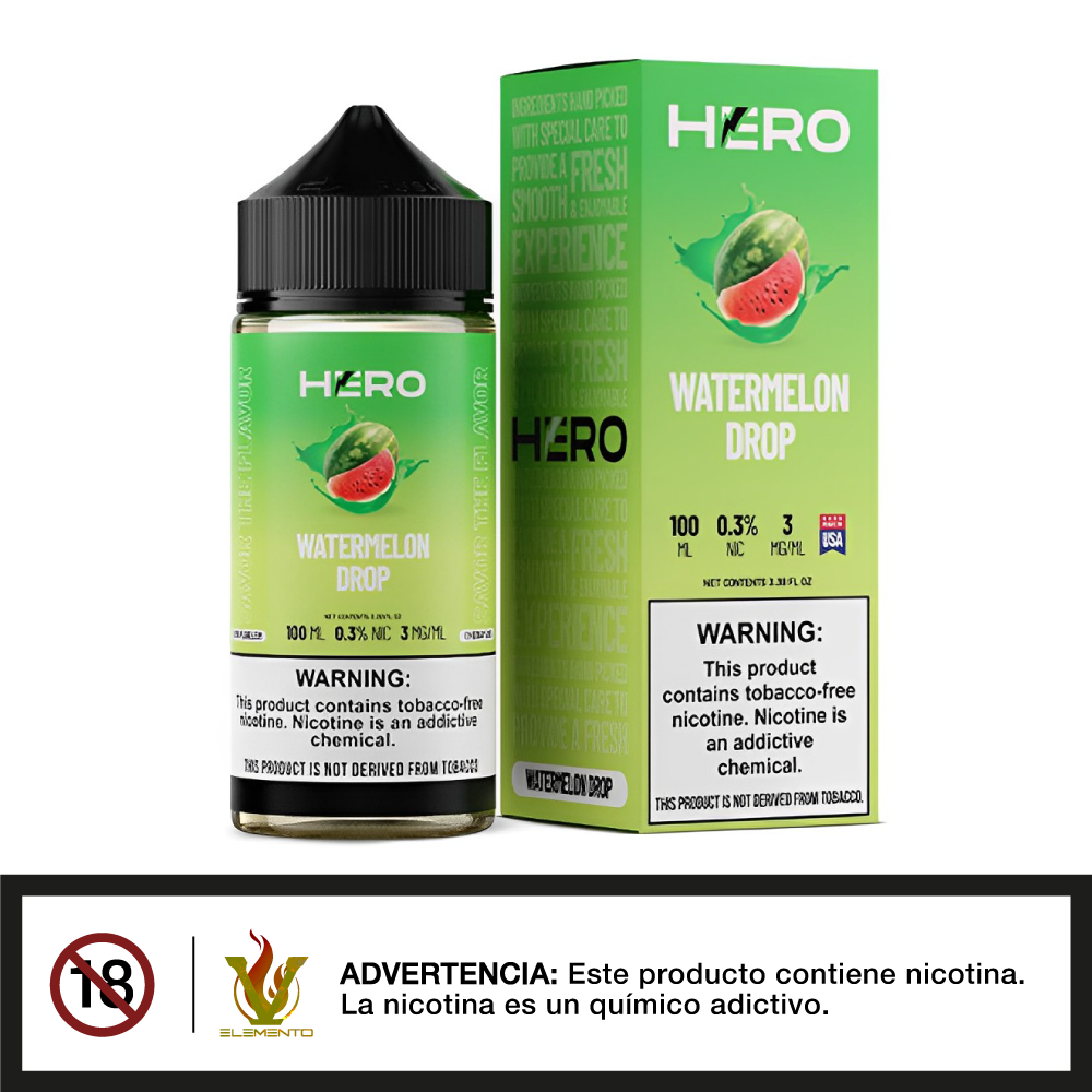 HERO - Watermelon Drop 100ml - Quinto Elemento Vap