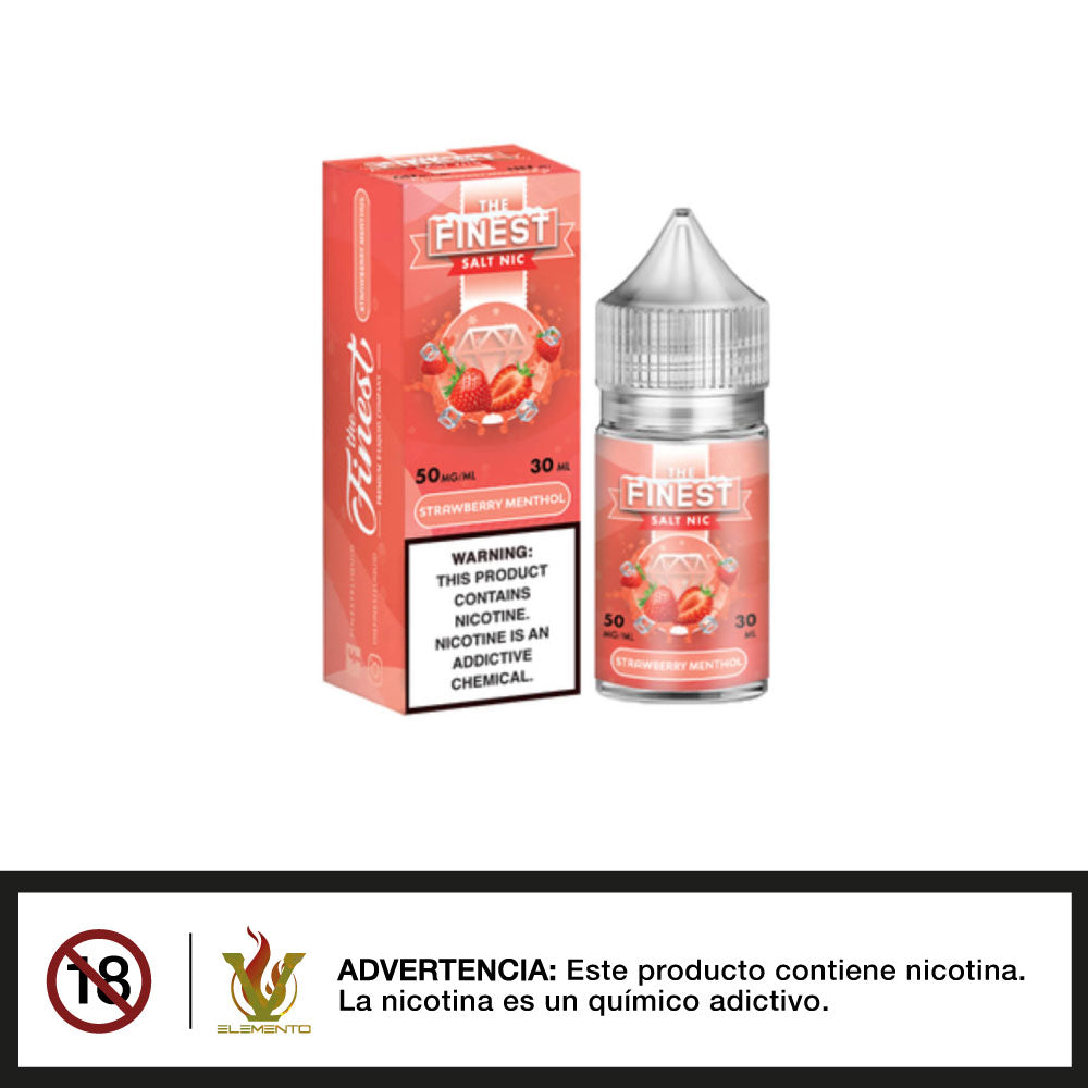 The Finest SaltNic Series Strawberry Menthol 30ml - Quinto Elemento Vap
