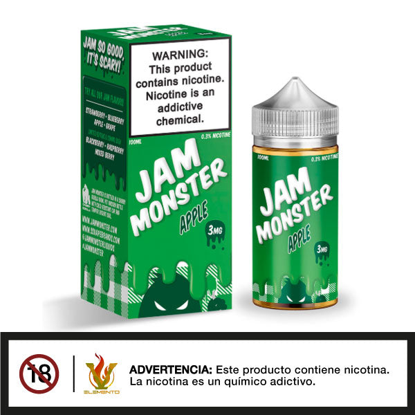 Jam Monster-  Apple 100ml - Tienda de Vapeo Quinto Elemento Vap