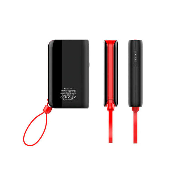 Pivoi 10000mAh Power Bank with Built in Lightning Cable - Distribuidora Quinto Elemento